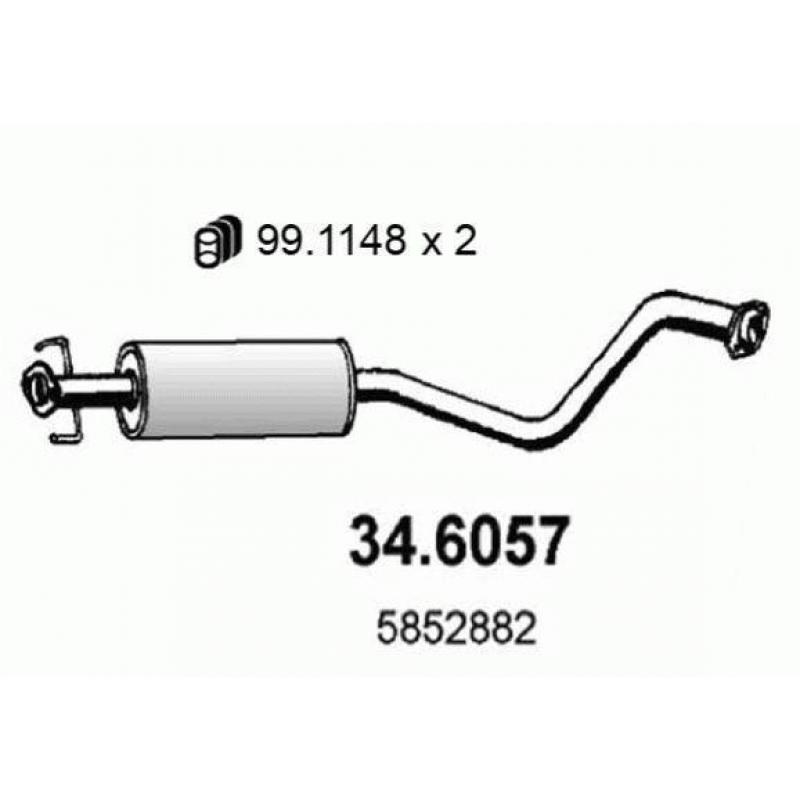 Opel Vectra uitlaat middendemper tussendemper 60% Korting!!