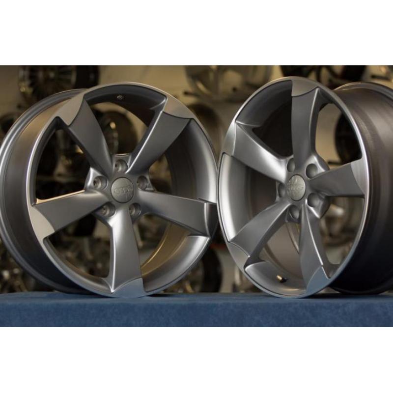 Nieuwe set 18 inch AUDI ROTOR antraciet polijst