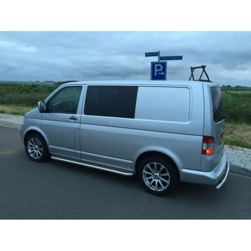 Luxe Vw Transporter 2.5 TDI Dubbel Cab/Airco/6Bak/131PK/Pdc!