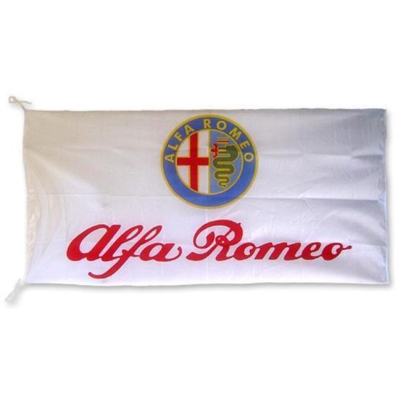 Alfa Romeo vlag wit | 147 156 159 brera 166 8c gt spider