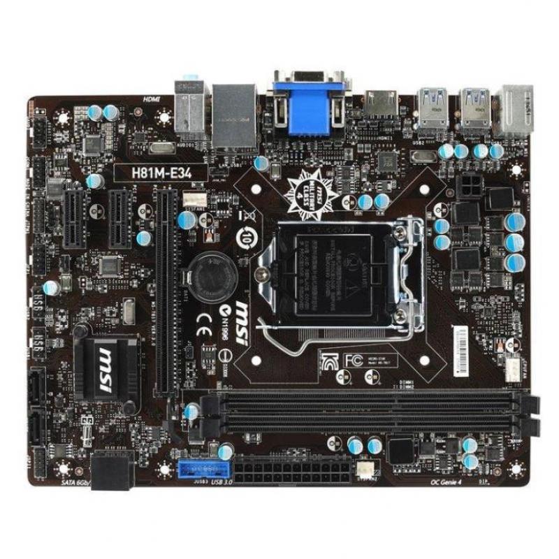 MSI H81M-E34, S1150, H81,2xDDR3, mATX