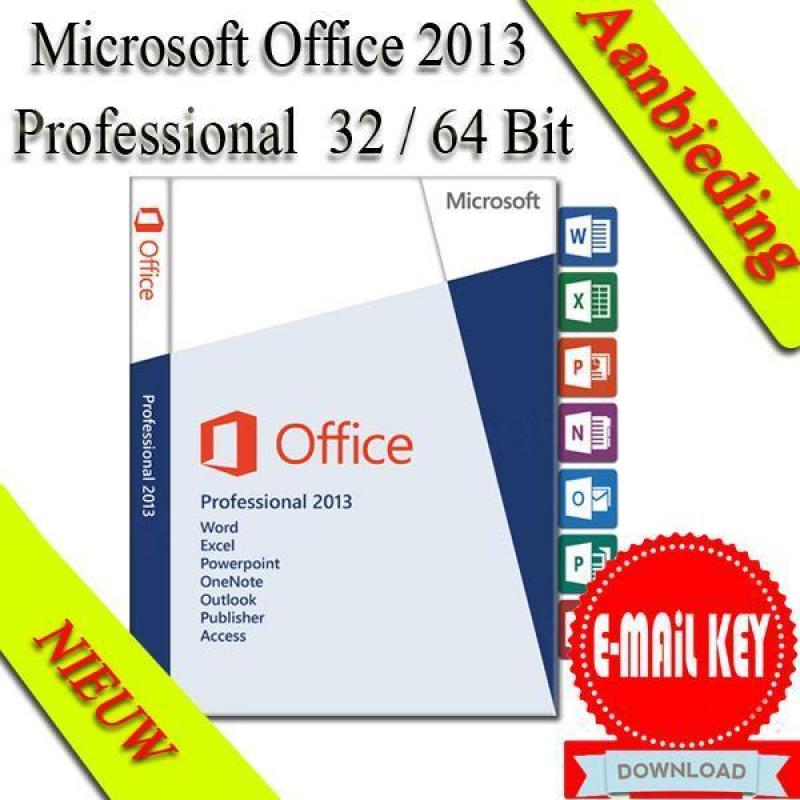 Microsoft office professional 2013 retail box | 32/64 bits |