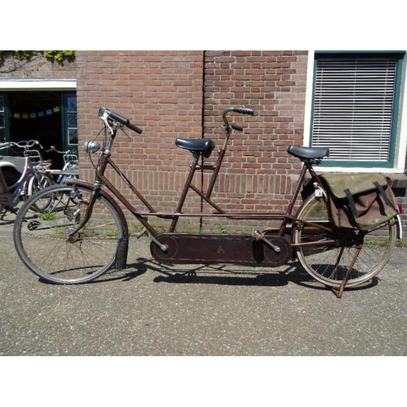 Gazelle Tandem Unikat met drie versnellingen | Oldtimer