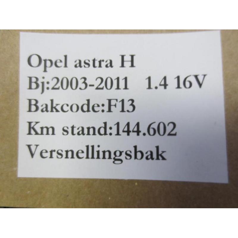 Opel Astra H 1.4 16V 2003/2011 Versnellingsbak Bakcode F13