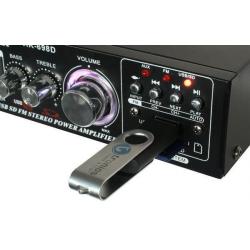 Skytronic AV-360 kleine versterker met MP3 speler FM tuner