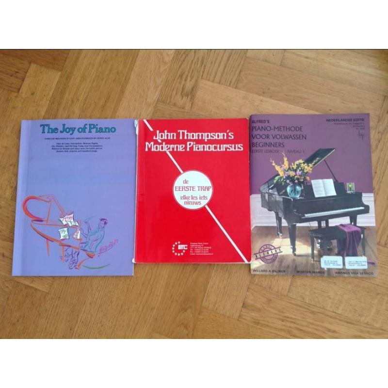 Verschillende pianoboeken voor beginners