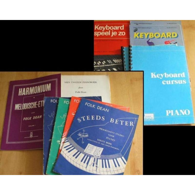 Pianoboek, bladmuziek, Leerboek, les, Folk Dean, keyboard