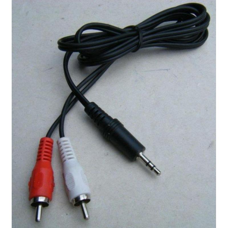 3.5mm Jack naar 2x RCA Male-Male 280cm