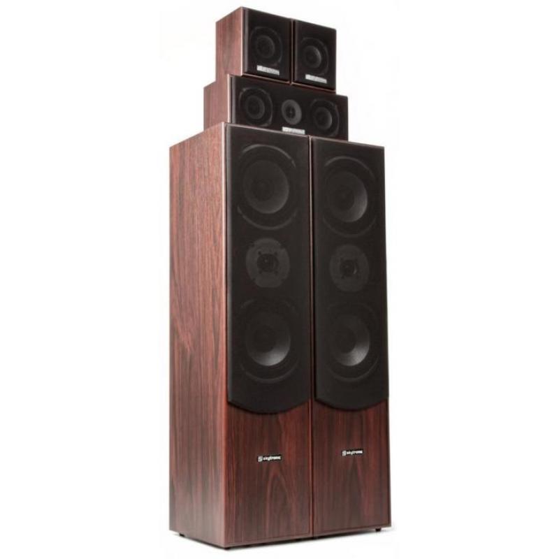 SkyTronic Thuis bioscoop speaker systeem - Walnoot - 5 delig