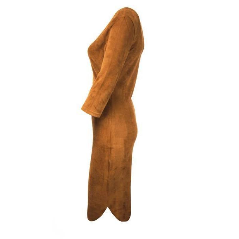 Suede Dress Camel - Jurken & Rokken