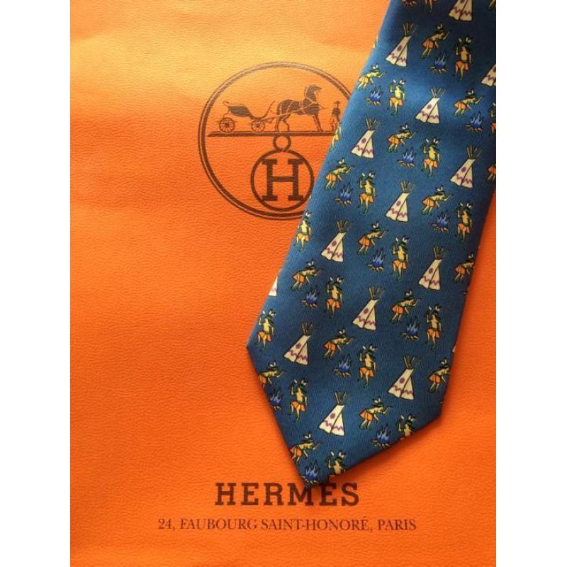 100% Originele Hermes Paris Stropdas (5)