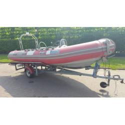 Stoere gebruikte Narwhal 450 rib met trailer