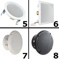 Inbouw speakers / plafond luidsprekers ruime keus in webshop