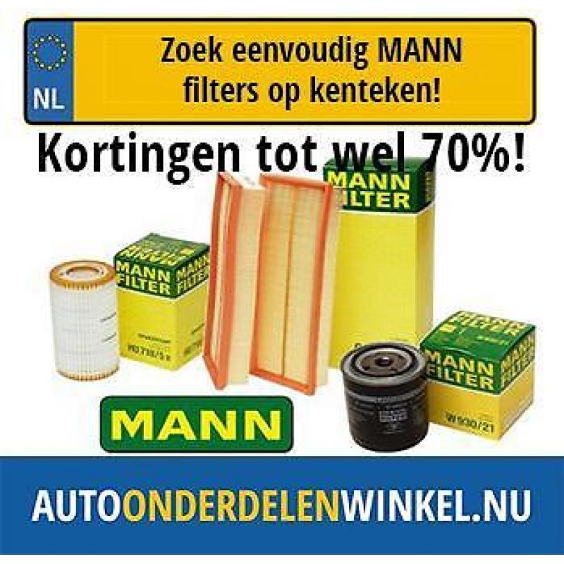 Mann filters met wel 70% korting! oliefilter brandstoffilter