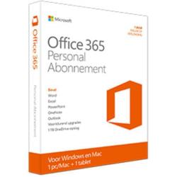 Microsoft Office 365 Personal 1-PC/MAC + 1 tablet 1 jaar