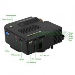 LED BEAMER PROJECTOR DRAAGBAAR MET HDMI,USB,SD,VGA Gratis VZ