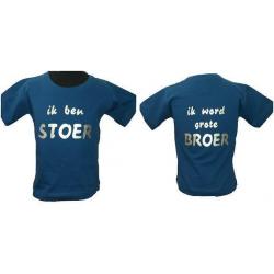 Stoer grote broer bedrukte baby shirt maat 68 t/m 104