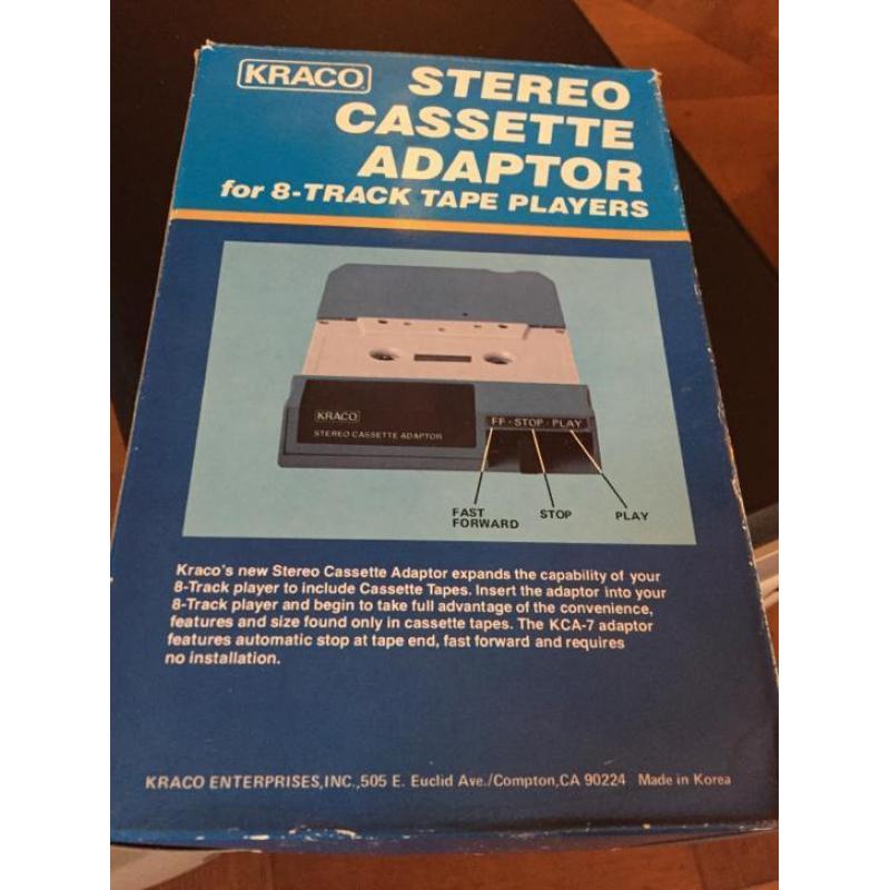 Kraco Stereo Cassette Adaptor voor 8-track spelers