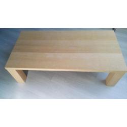 Robuuste massief eiken salontafel, kleur: whitewash, Z.G.A.N