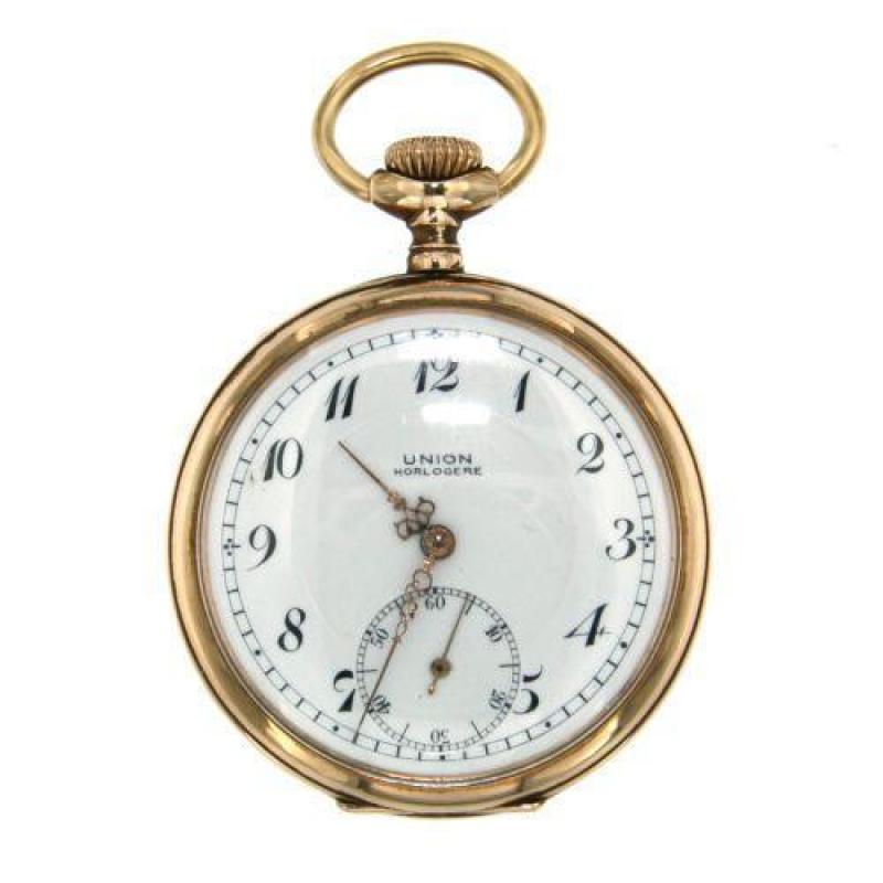 GZH-10622 Zakhorloge geelgoud, 14 KT, merk: Union Horlogère