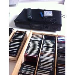 Sony Minidisc deck, portable en 140 MD's