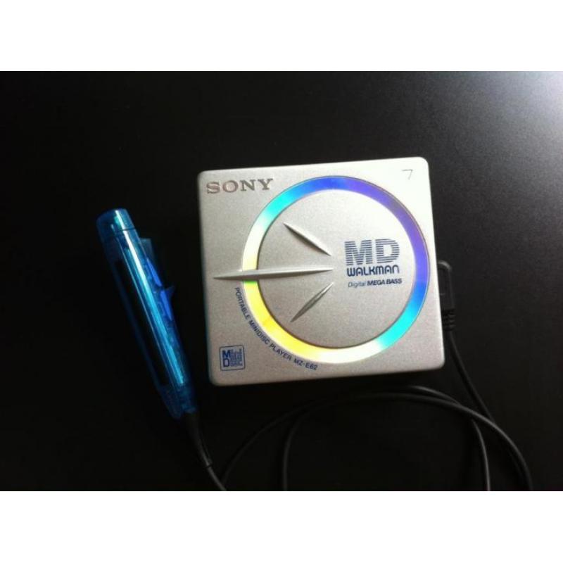 Sony Minidisc deck, portable en 140 MD's