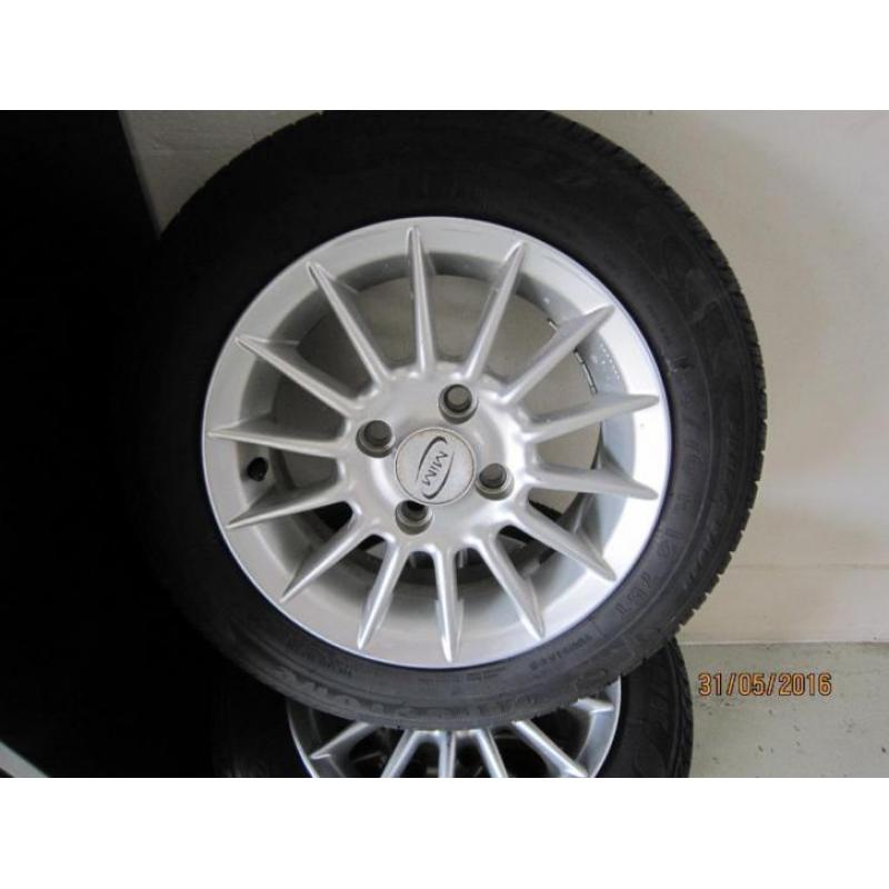 13 inch LM velgen met zgan banden 4x100