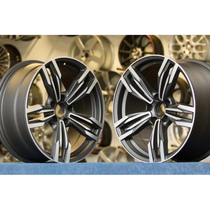 BREED SET 19 inch BMW 5 spaak zwart polijst