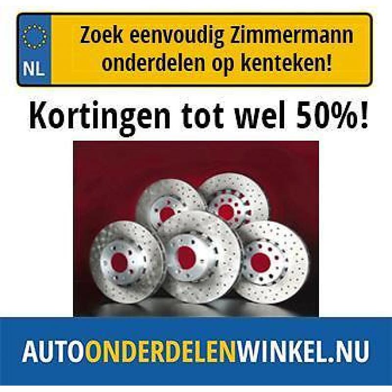 Zimmermann remschijven en remblokken, Korting tot wel 50%!