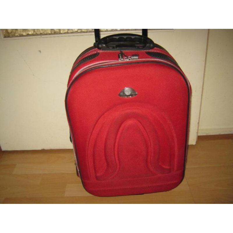 Rode handbagage expandable trolley koffer rolkoffer 52x34x22