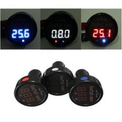 3 IN 1 Display LED Digital Thermometer Voltmeter USB Charger