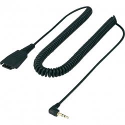 Telefoonheadset adapterkabel 2,5 mm jackplug (3-pol.) op Qu