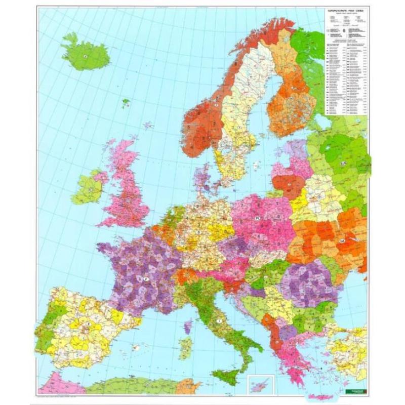 Europakaarten europakaart wandkaarten vanaf Euro 50,=