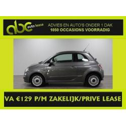 FIAT 500 1.2 BICOLORE AUT. PANORAMADAK Airco va €129,- PM.