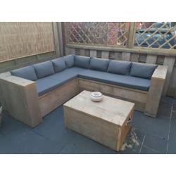 Steigerhouten lounge set