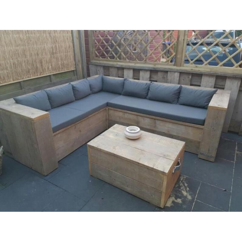 Steigerhouten lounge set