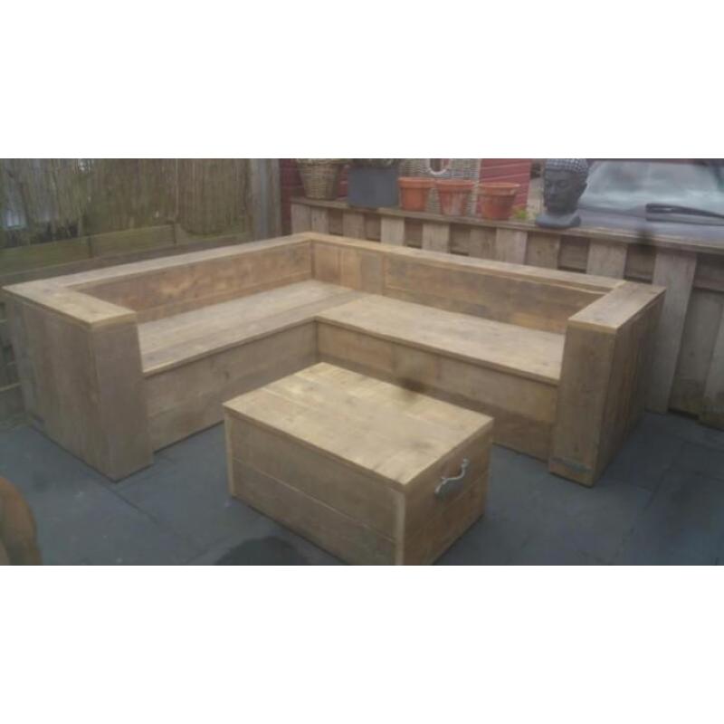 Steigerhouten lounge set