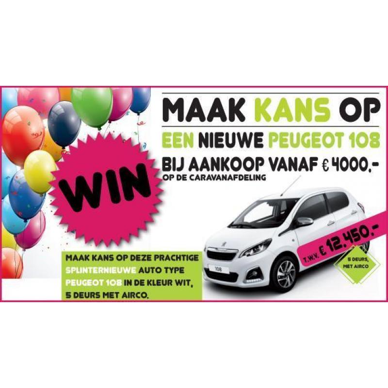 Kans op gratis nieuwe auto bij aankoop camper of caravan!!