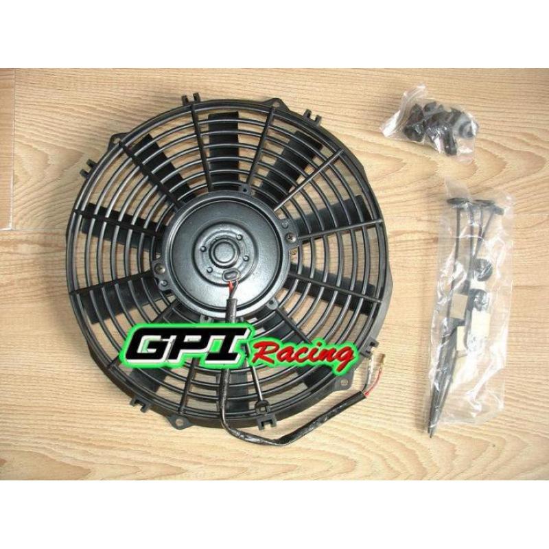 14" 12V electric radiator cooling fan + mounting