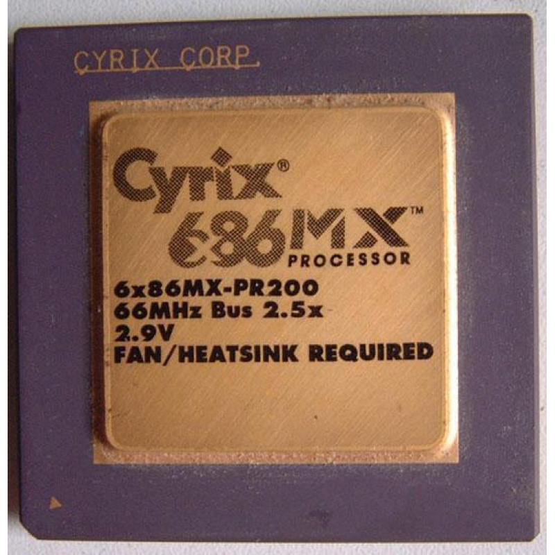 Cyrix Processor Gold plated CPU Heatsink Collector Vintage