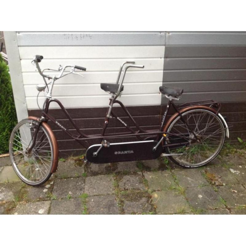 3 fietsen Tandem,damesfiets,meisjesfiets+fietskar