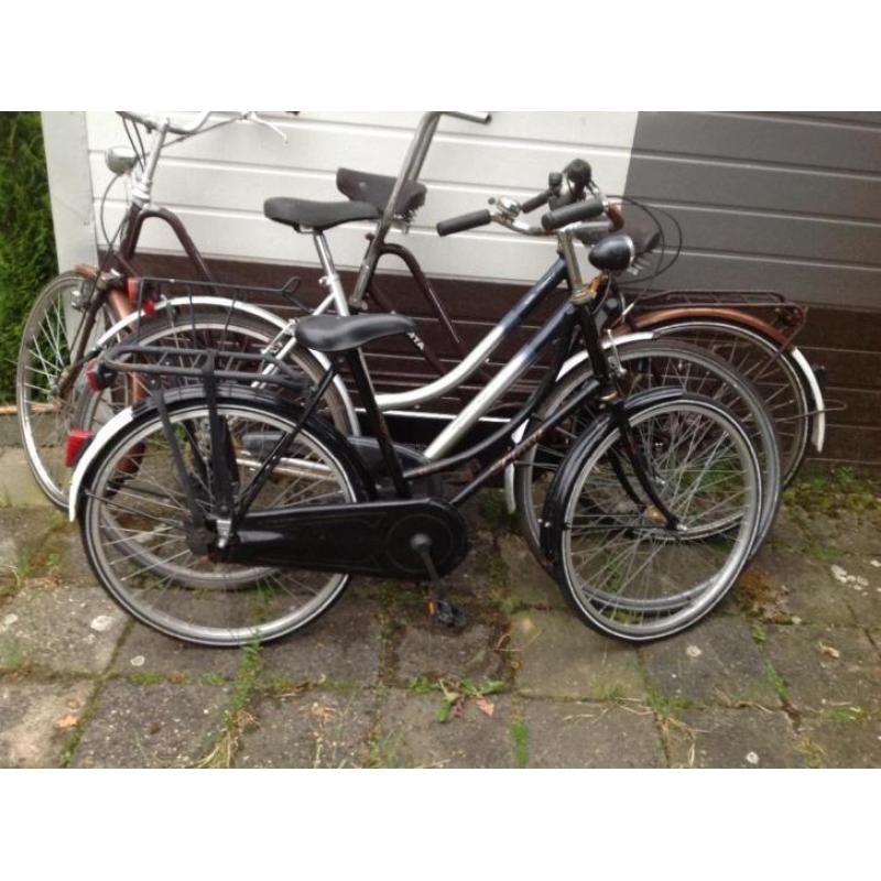 3 fietsen Tandem,damesfiets,meisjesfiets+fietskar