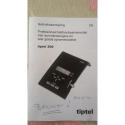 Tiptel 309 professioneel telefoonbeantwoorder