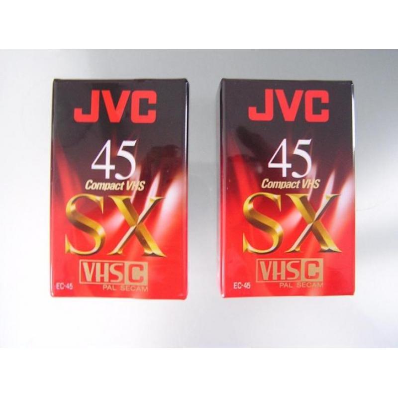 2 stuks JVC SX 45 Compact VHF banden nog nieuw in verpakking