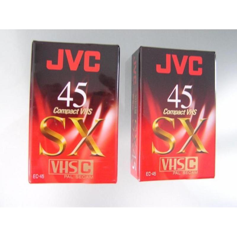 2 stuks JVC SX 45 Compact VHF banden nog nieuw in verpakking