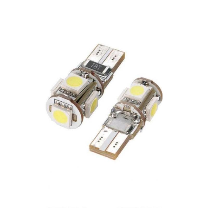 LED T10 5 smd lampen wit licht auto Canbus (storingsvrij)