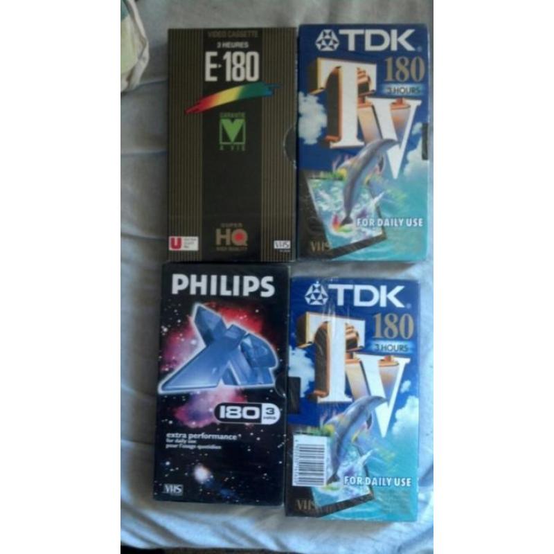 VHS BANDEN 4x nieuw in verpakking