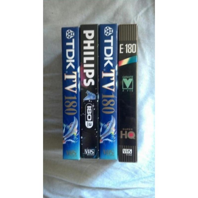 VHS BANDEN 4x nieuw in verpakking