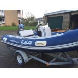 Dromor 3.20 Hypalon rib rubberboot + Yamaha 30pk + trailer