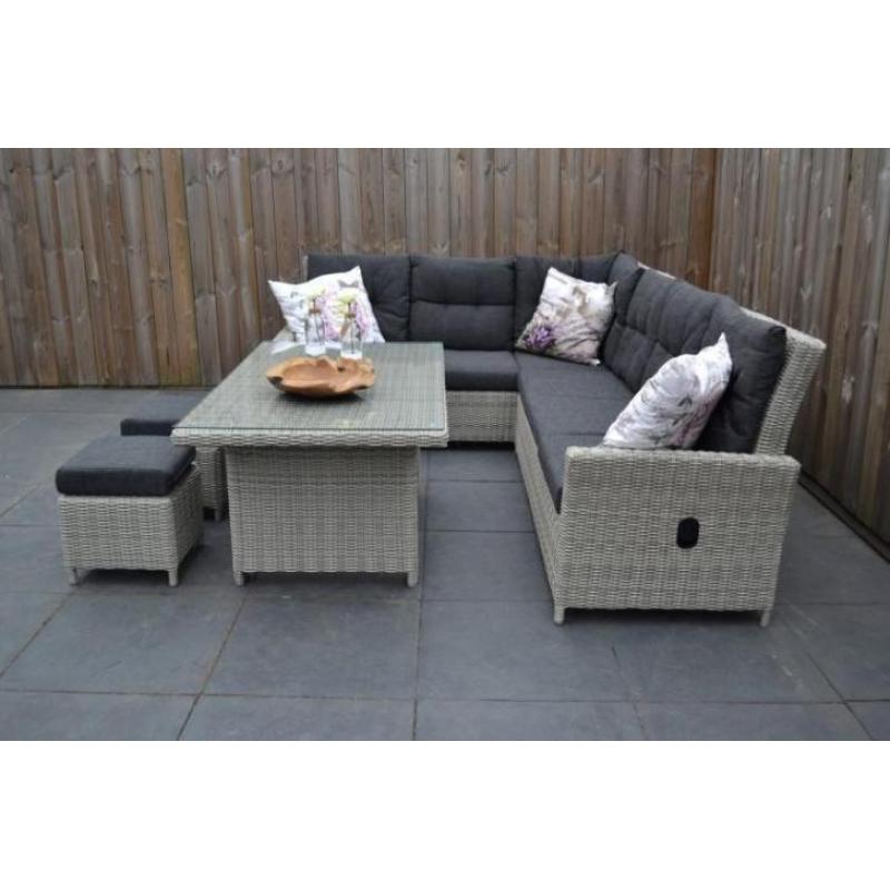 New York Verstelbare Loungeset Hoekbank Light Kobo Grey